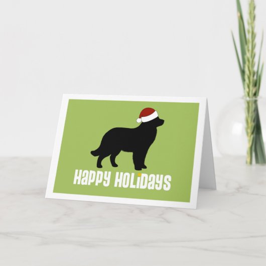 Newfoundland Santa Hat Feestdagen Kaart (Voorkant)