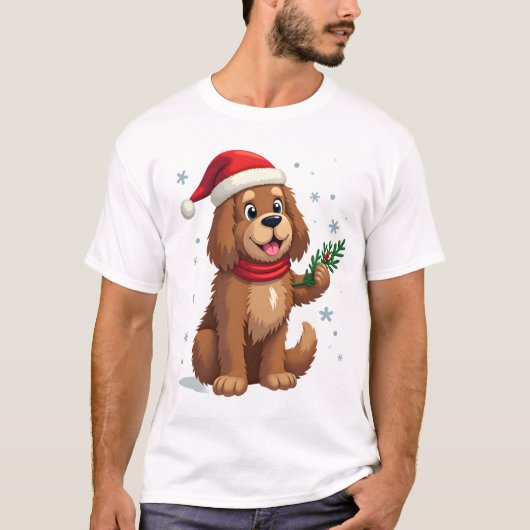 Newfoundland Santa Hat T-shirt (Voorkant)