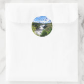 Newfoundland, schilderachtige waterval,  ronde sticker (Tas)