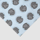 Newfoundland Schilderij Zwart Schattige Originele  Tissuepapier (Detail)