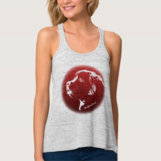 Newfoundland Shirt Personalized Puppy Dog Tanktop (Voorkant)