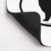 Newfoundland Silhouette Black Mousepad Muismat (Hoek)