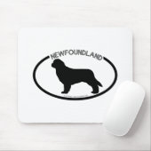 Newfoundland Silhouette Black Mousepad Muismat (Met muis)