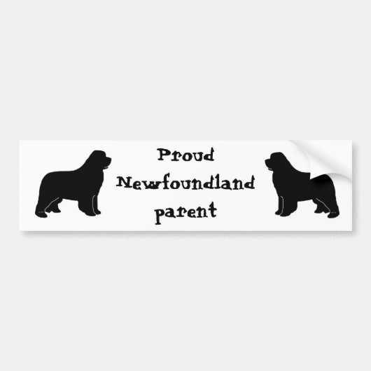 newfoundland silhouette bumpersticker (Voorkant)