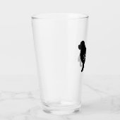 Newfoundland Silhouette gepersonaliseerde hond Glas (Rechts)
