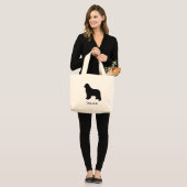 newfoundland silhouette grote tote bag (Voorkant (model))