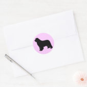 newfoundland silhouette ronde sticker (Envelop)