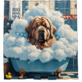 Newfoundland Sloppy Sleepy Schattige Funny Douchegordijn (Voorkant)