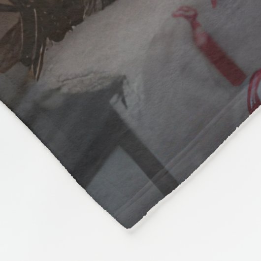 Newfoundland Snowy Sleigh Kerst Decor Fleece Deken (Hoek)