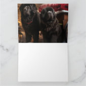 Newfoundland Snowy Sleigh Kerst Decor Kaart (Binnen)