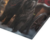 Newfoundland Snowy Sleigh Kerst Decor Snijplank (Hoek)