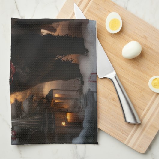 Newfoundland Snowy Sleigh Kerst Decor Theedoek (Quarter Fold)