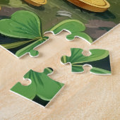 Newfoundland St. Patrick's Day Geluks Hond Legpuzzel (Zijkant)