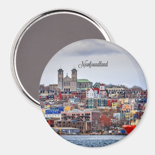 Newfoundland, stadsgezicht foto magneet (Voorkant / Achterkant)