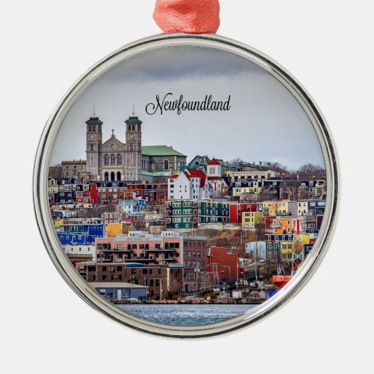 Newfoundland, stadsgezicht foto, metalen ornament (Voorkant)