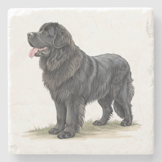 Newfoundland Stenen Onderzetter (Voorkant)