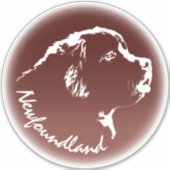 Newfoundland Sticker Custom Puppy Dog Decals (Voorkant)