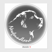 Newfoundland Sticker Custom Puppy Dog Decals (Vel)