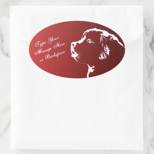 Newfoundland Stickers Gepersonaliseerde Pup Dog St (Tas)