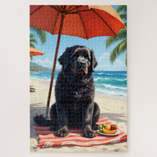 Newfoundland strand relax scène legpuzzel