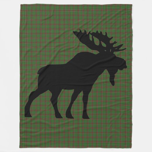 NewfoundLand Tartan Custom Moose Brown Pset Fleece Deken (Voorkant)
