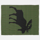 NewfoundLand Tartan Custom Moose Brown Pset Fleece Deken (Voorkant (Horizontaal))