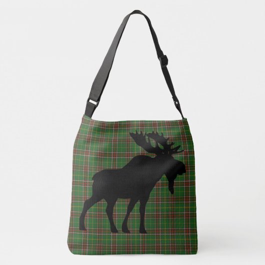 Newfoundland Tartan moose Cross Bag Crossbody Tas (Achterkant)