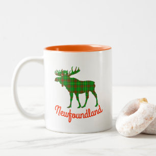 Newfoundland tartan moose koffiekopje tweekleurige koffiemok