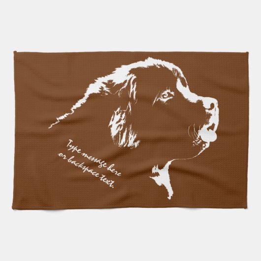Newfoundland Towel Aangepaste Dog Tea Towel Theedoek (Horizontaal)
