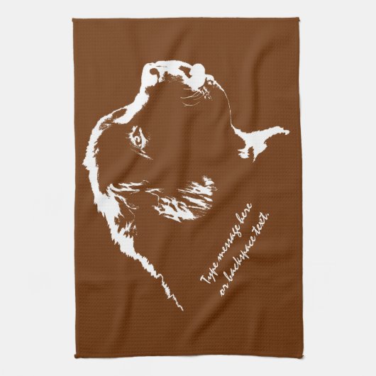 Newfoundland Towel Aangepaste Dog Tea Towel Theedoek (Verticaal)