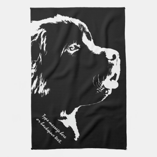 Newfoundland Towel Aangepaste Dog Tea Towel Theedoek (Verticaal)