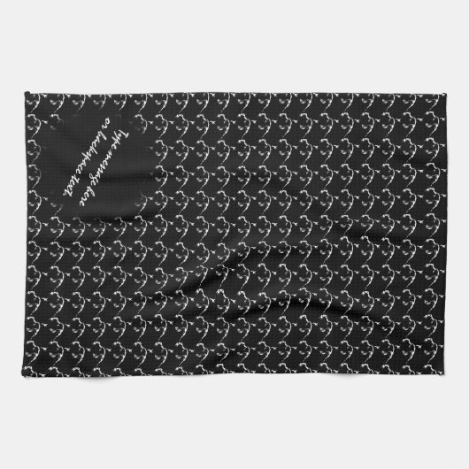 Newfoundland Towel Aangepaste Dog Tea Towel Theedoek (Horizontaal)