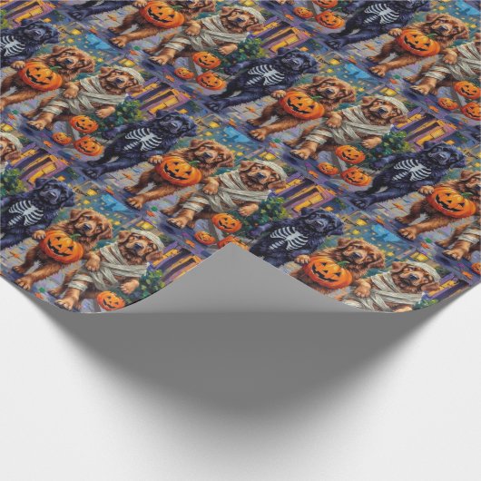 Newfoundland Trick-or-Treating Halloween kostuums Cadeaupapier (Hoek)