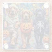 Newfoundland Trick-or-Treating Halloween kostuums Glazen Onderzetter (Achterkant)