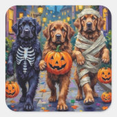 Newfoundland Trick-or-Treating Halloween kostuums Vierkante Sticker (Voorkant)