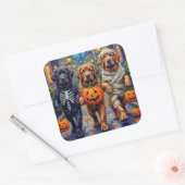 Newfoundland Trick-or-Treating Halloween kostuums Vierkante Sticker (Envelop)
