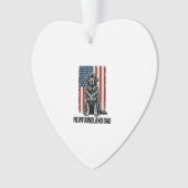 Newfoundland Vader Patriottische Hond Retro Ornament (voorkant)