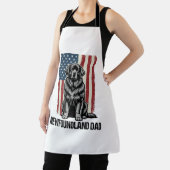 Newfoundland Vader Patriottische Hond Retro Schort (Insitu)