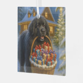 Newfoundland Vakantie Glas Ornament (Voorkant links)