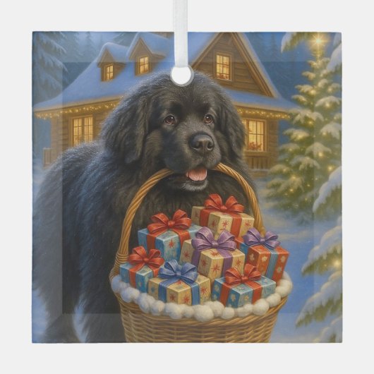 Newfoundland Vakantie Glas Ornament (Voorkant)