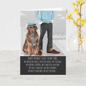 Newfoundland van de Dog-Vaderdag Kaart (Gele Bloem)