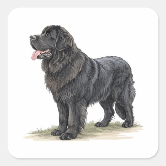 Newfoundland Vierkante Sticker (Voorkant)