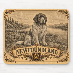 Newfoundland, Vintage Heritage Dog Muismat