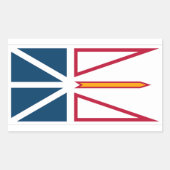 Newfoundland Vlaggen Grafisch Rechthoekige Sticker (Voorkant)