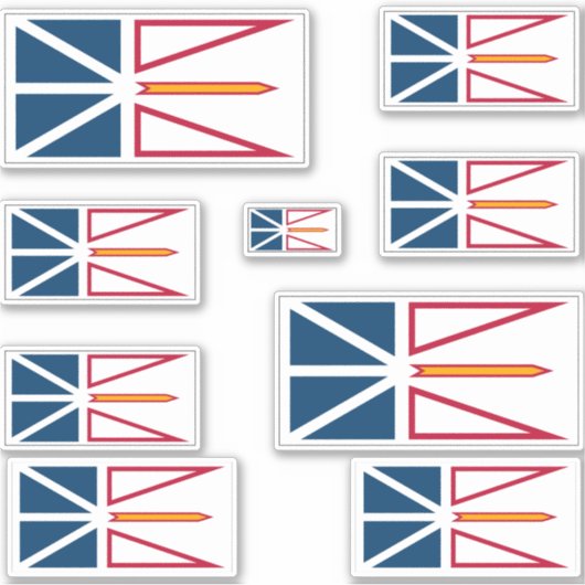 Newfoundland Vlaggen Grafisch Sticker (Voorkant)