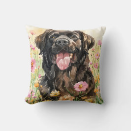 Newfoundland Watercolor Throw Pillow  Kussen