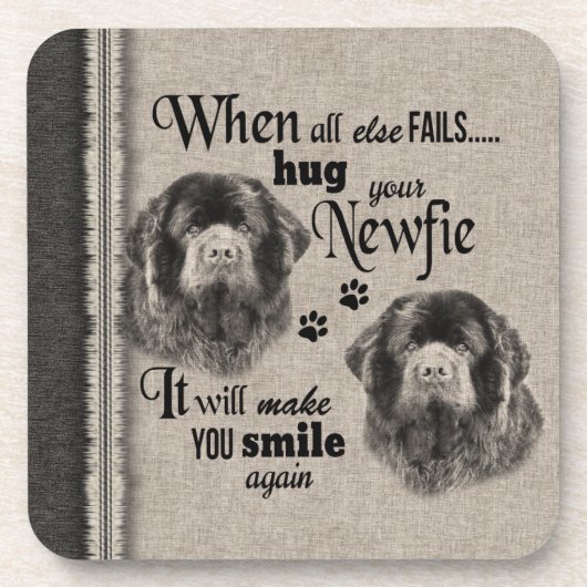 Newfoundlander art wanneer alles mislukt, quote bier onderzetter (Voorkant)
