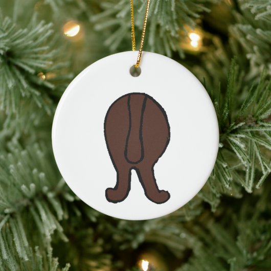 Newfoundlander bruin keramisch ornament (Boom)