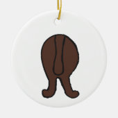 Newfoundlander bruin keramisch ornament (Voorkant)