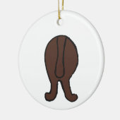 Newfoundlander bruin keramisch ornament (Links)
